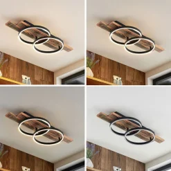 Lindby Gang|Loftlamper > LED-loftlampe Sentoa, træ, 75 cm lang, 3.000 K