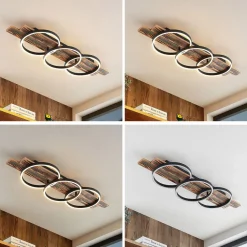 Lindby Gang|Loftlamper > LED-loftlampe Sentoa, træ, 100 cm lang, 3.000 K