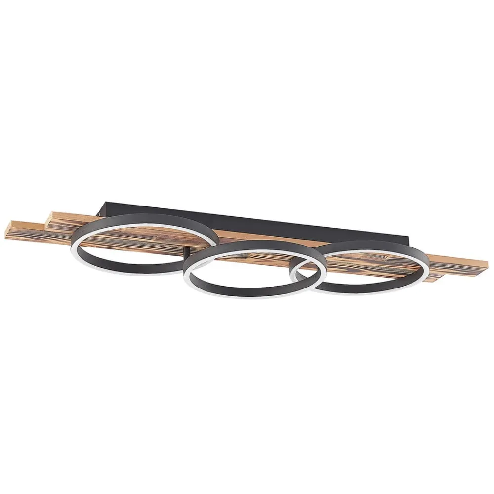 Lindby Gang|Loftlamper > LED-loftlampe Sentoa, træ, 100 cm lang, 3.000 K