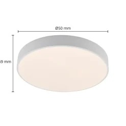 Lindby Loftlamper|Loftlamper > LED-loftlampe Simera, Ø 50 cm, hvid, metal