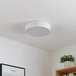 Lindby Loftlamper|Loftlamper > LED-loftlampe Simera, Ø 30 cm, hvid, metal