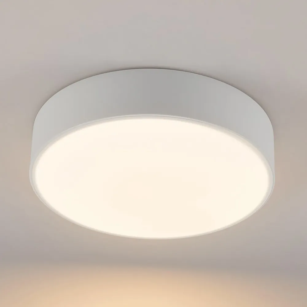 Lindby Loftlamper|Loftlamper > LED-loftlampe Simera, Ø 30 cm, hvid, metal