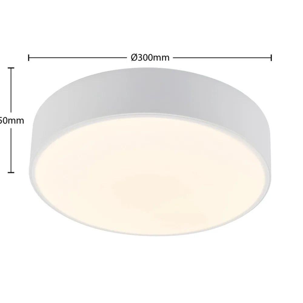 Lindby Loftlamper|Loftlamper > LED-loftlampe Simera, Ø 30 cm, hvid, metal