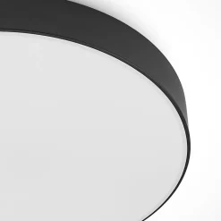 Lindby Gang|Loftlamper > LED-loftlampe Simera, Ø 50 cm, sort, metal