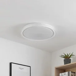 Lindby Gang|Loftlamper > LED-loftlampe Sleya Ø 50 cm, hvid, CCT, dæmpbar