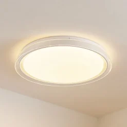 Lindby Gang|Loftlamper > LED-loftlampe Sleya Ø 50 cm, hvid, CCT, dæmpbar