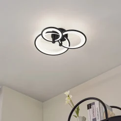 Lindby Loftlamper|Loftlamper > LED-loftlampe Sorma, sort, CCT, dæmpbar