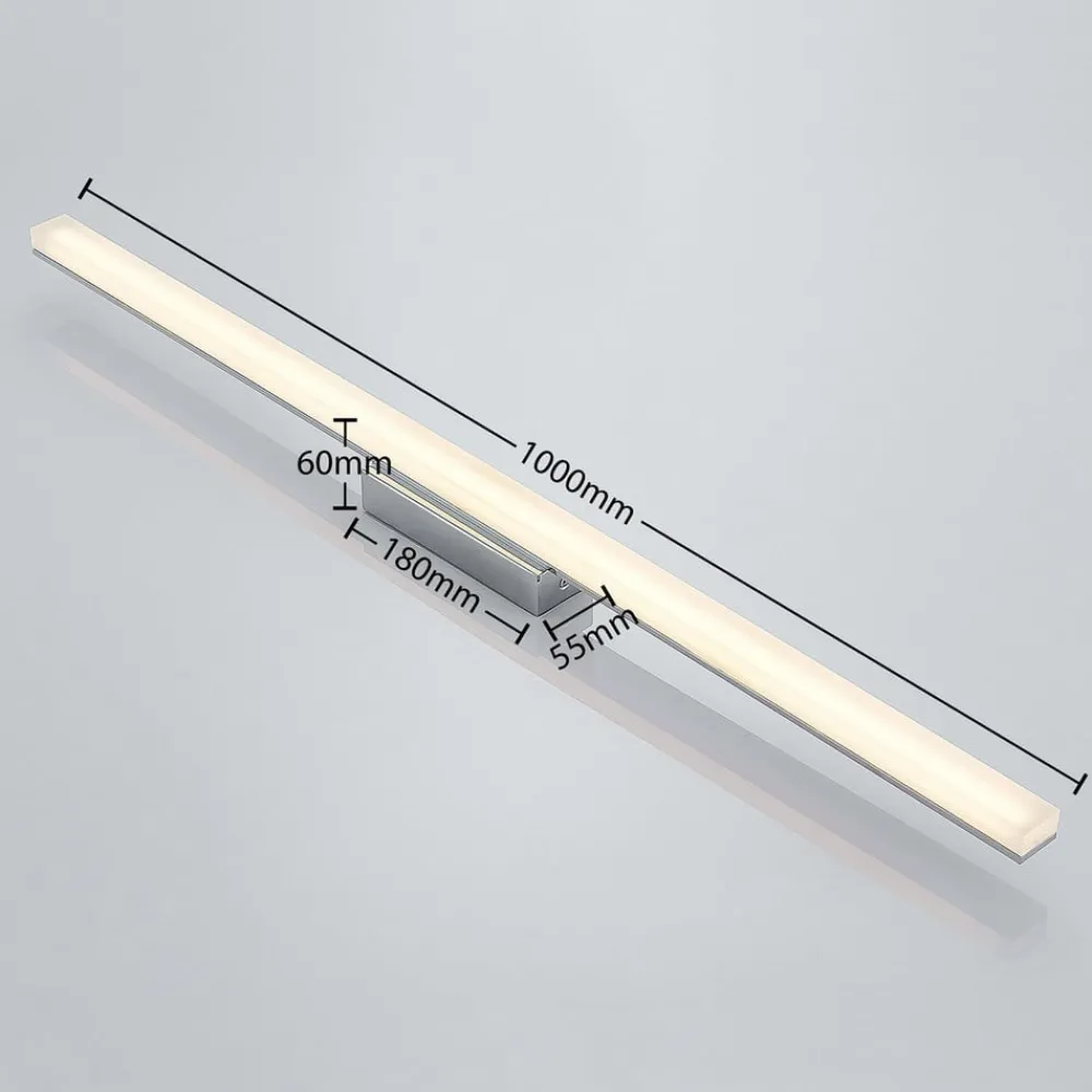 Loftlamper|Loftlamper ^ Lindby LED-loftlampe til badeværelset Levke, 100 cm, dæmpbar, IP44