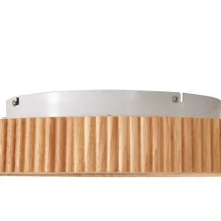 Gang|Loftlamper ^ Lindby LED-loftlampe Velua, hvid/lys træ, CCT, Ø 50 cm