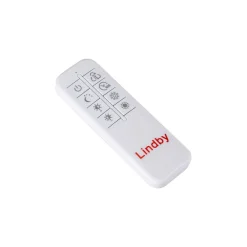 Gang|Loftlamper ^ Lindby LED-loftlampe Velua, hvid/lys træ, CCT, Ø 50 cm