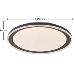 Lindby Gang|Loftlamper > LED-loftlampe Verdan, sort, metal, dæmpbar, CCT