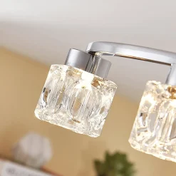 Loftlamper|Loftlamper ^ Lindby LED-loftlampe Yaro, 8 lyskilder, krom, dæmpbar