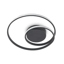 Loftlamper|Pendellamper ^ Lindby LED-loftlampe Youna, sort, aluminium, 39 cm, dæmpbar