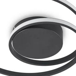 Loftlamper|Pendellamper ^ Lindby LED-loftlampe Youna, sort, aluminium, 39 cm, dæmpbar