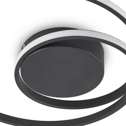 Loftlamper|Pendellamper ^ Lindby LED-loftlampe Youna, sort, aluminium, 39 cm, dæmpbar