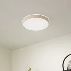 Lindby Arbejdsrum/Kontor|Gang > LED-loftlampe Zylo, beige, Ø 49 cm, CCT, dæmpbar