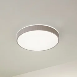 Lindby Arbejdsrum/Kontor|Gang > LED-loftlampe Zylo, lysegrå, Ø 49 cm, CCT, dæmpbar