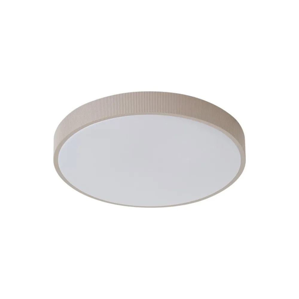 Lindby Arbejdsrum/Kontor|Gang > LED-loftlampe Zylo, lysegrå, Ø 49 cm, CCT, dæmpbar