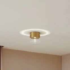 Loftlamper|Loftlamper ^ Lindby LED-loftslampe Dalila, guld, Ø 10 cm, aluminium
