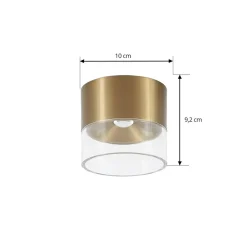 Loftlamper|Loftlamper ^ Lindby LED-loftslampe Dalila, guld, Ø 10 cm, aluminium