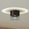 Loftlamper ^ Lindby LED-loftslampe Dalila, sort, Ø 10 cm, aluminium