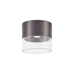 Loftlamper ^ Lindby LED-loftslampe Dalila, sort, Ø 10 cm, aluminium