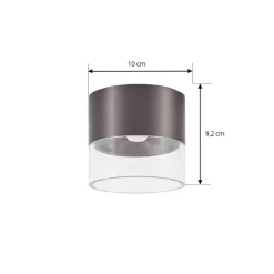 Loftlamper ^ Lindby LED-loftslampe Dalila, sort, Ø 10 cm, aluminium