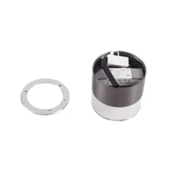 Loftlamper ^ Lindby LED-loftslampe Dalila, sort, Ø 10 cm, aluminium