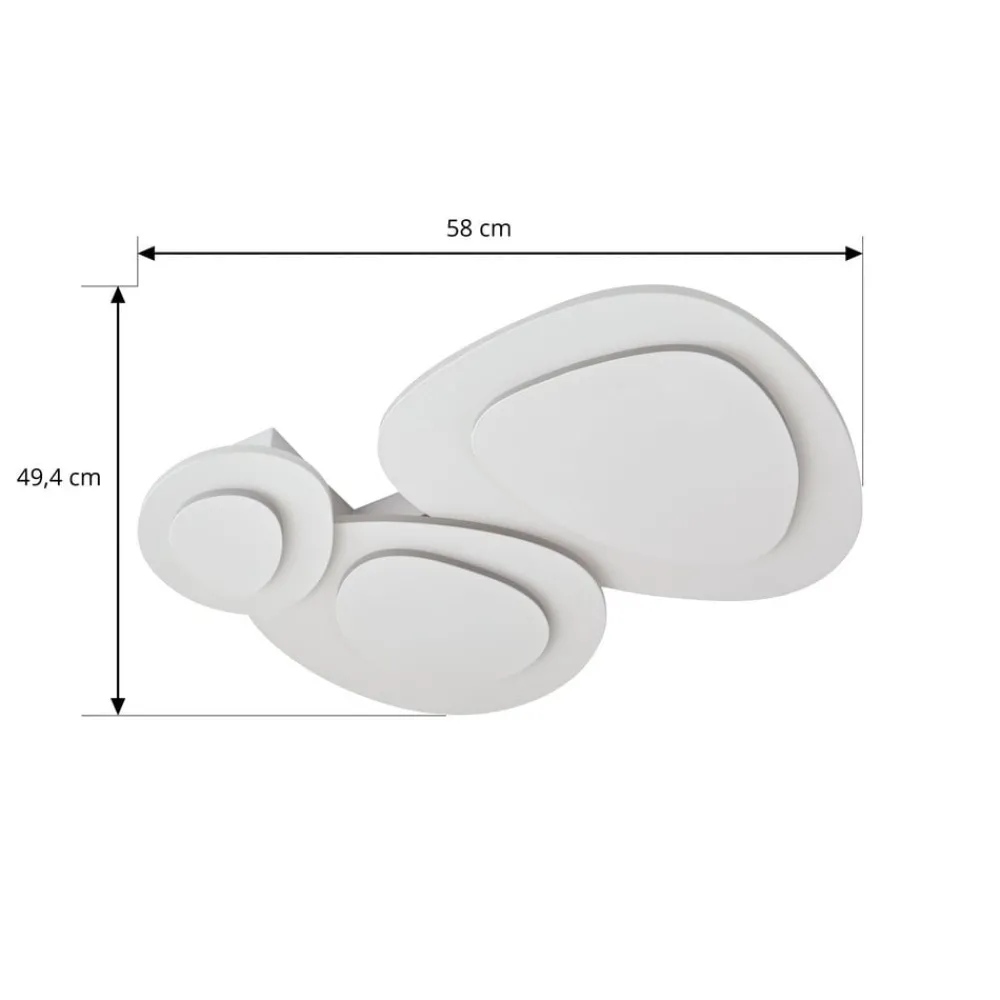 Lindby Gang|Loftlamper > LED-loftslampe Delar, 60 x 60 cm, CCT, dæmpbar