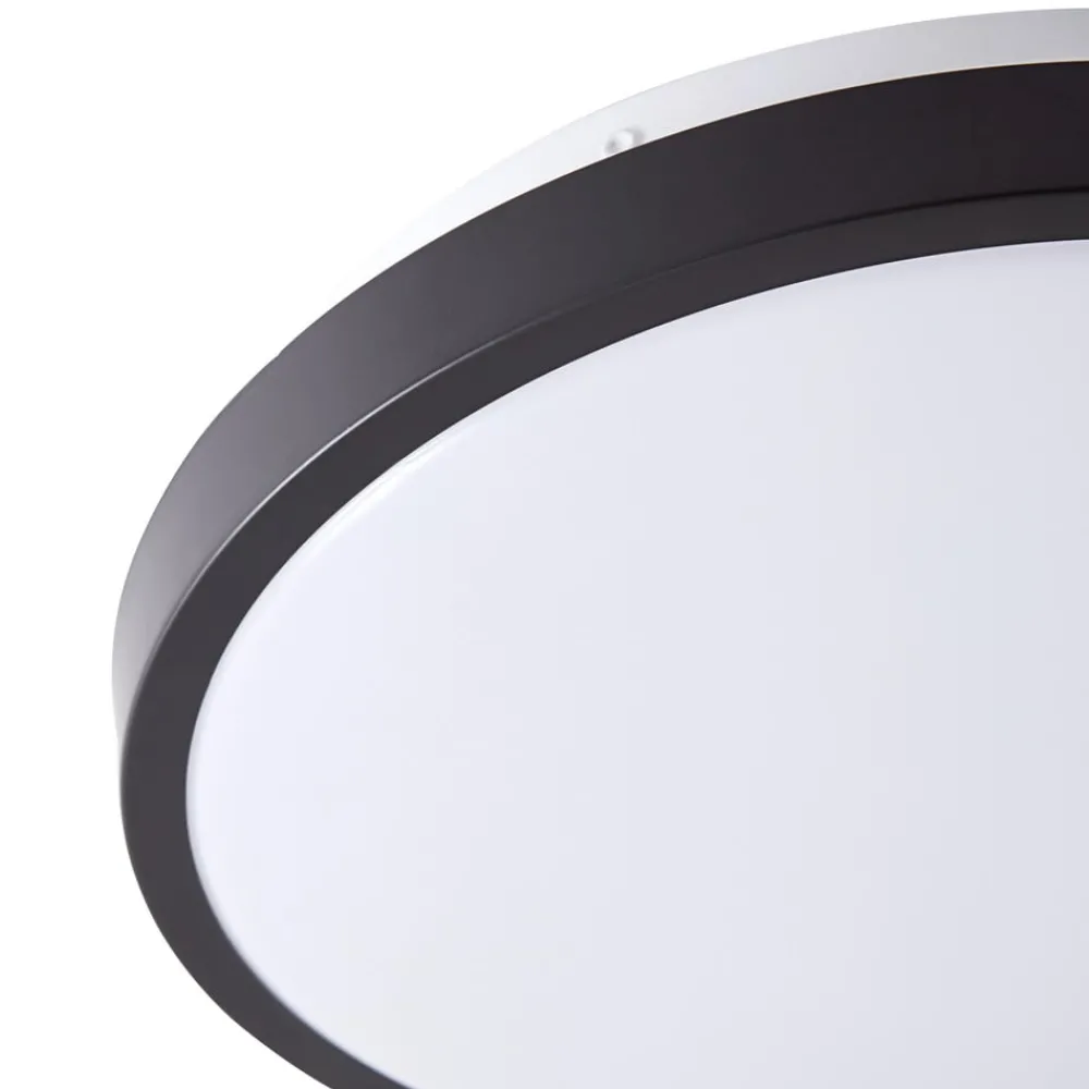 Lindby Loftlamper|Loftlamper > LED-loftslampe Medon Ø 29 cm sort plast IP44