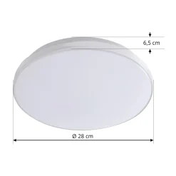 Loftlamper|Loftlamper ^ Lindby LED-loftslampe Silvryn krom/hvid plast 3000K