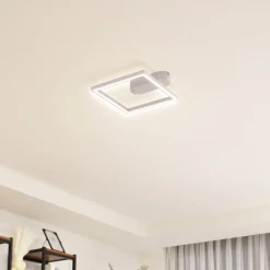 Gang|Loftlamper ^ Lindby LED-loftslampe Yulla, hvid, bevægelsesdetektor