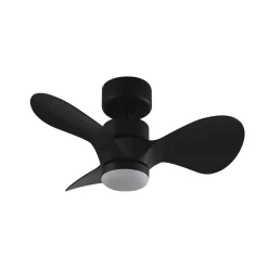 Loftventilatorer ^ Lindby LED-loftventilator Enon, sort, DC-motor, støjsvag