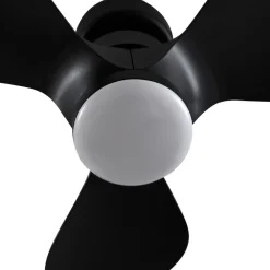 Loftventilatorer ^ Lindby LED-loftventilator Enon, sort, DC-motor, støjsvag