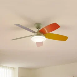 Lindby Loftventilatorer > LED-loftventilator Jonte, træ, DC, støjsvag, Ø 106 cm