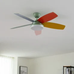 Lindby Loftventilatorer > LED-loftventilator Jonte, træ, DC, støjsvag, Ø 106 cm