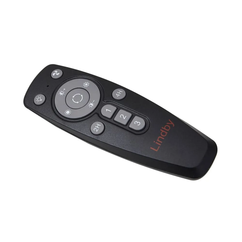 Lindby Loftventilatorer > LED-loftventilator Lomata, sort, støjsvag, Ø 23 cm