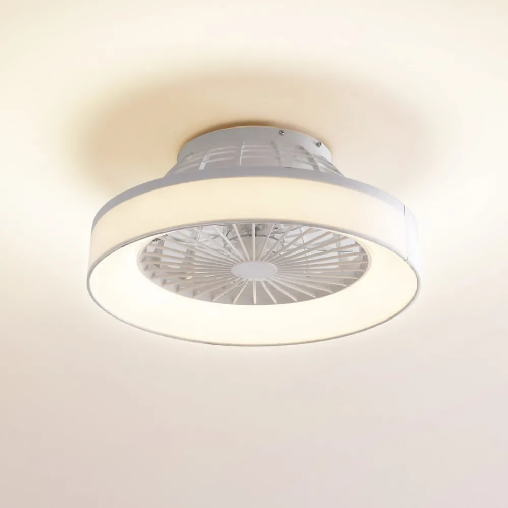Lindby Loftventilatorer > LED-loftventilator Mace, hvid, støjsvag, CCT