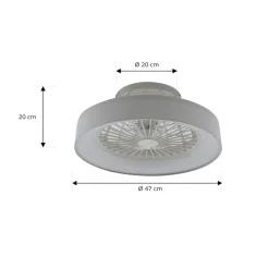 Lindby Loftventilatorer > LED-loftventilator Mace, hvid, støjsvag, CCT