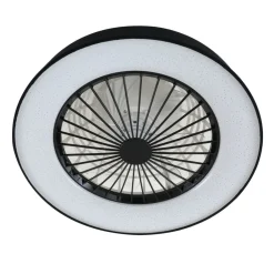 Lindby Loftventilatorer > LED-loftventilator Mace, sort, støjsvag, Ø 47 cm