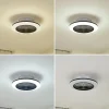 Loftventilatorer ^ Lindby LED-loftventilator Mamuti, sort, støjsvag, Ø 55 cm