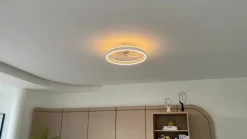 Lindby Loftventilatorer > LED-loftventilator Momitu, hvid, aluminium, Ø 50 cm