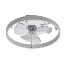 Lindby Loftventilatorer > LED-loftventilator Momitu, hvid, aluminium, Ø 50 cm