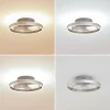 Loftventilatorer ^ Lindby LED-loftventilator Momitu, sølv, lydsvag, Ø 50 cm