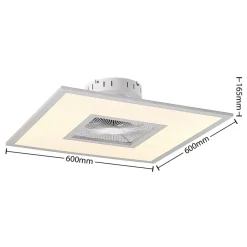 Lindby Loftventilatorer > LED-loftventilator Romea, kantet, DC, støjsvag, 60 cm