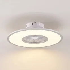 Loftventilatorer ^ Lindby LED-loftventilator Romea, rund, DC, støjsvag, 60 cm