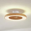 Lindby Loftventilatorer > LED-loftventilator Teleo, Ø 58 cm, træfarvet, CCT