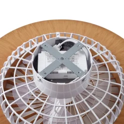 Lindby Loftventilatorer > LED-loftventilator Teleo, Ø 58 cm, træfarvet, CCT