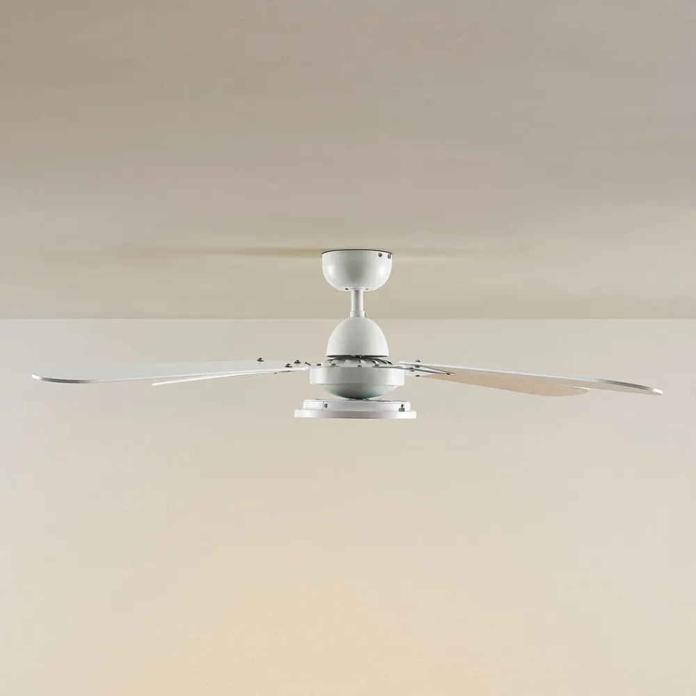 Lindby Loftventilatorer > LED-loftventilator Tedric, hvid, støjsvag, Ø 133 cm