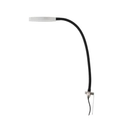 Væglamper|Væglamper ^ Lindby LED-læselampe Flexola, nikkel, rund, metal, stik